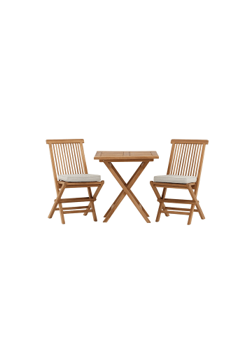 ebuy24 1 x Tisch 2 x Stühle Natur 70 x 70 cm