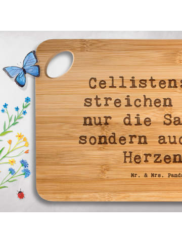 Mr. & Mrs. Panda Holzbrett Spruch Zeichenllo Herz mit Spruch in Braun