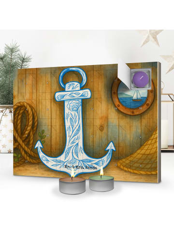 Mr. & Mrs. Panda duft adventskalender Anker Blau Design ohne Spruch in Weiß
