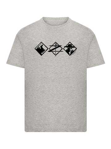 F4NT4STIC T-Shirt Zorro Diamond Trio in grau meliert