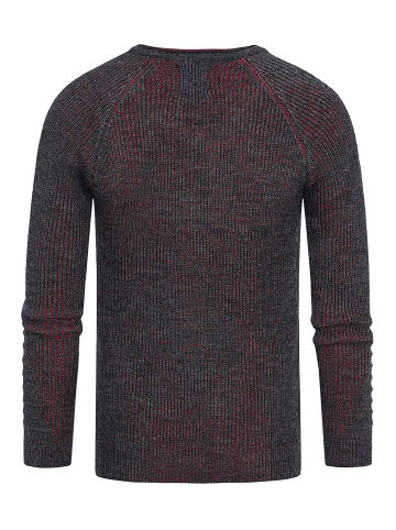 Rusty Neal Grobstrick Slim Fit V-Neck-Pullover in Anthrazit