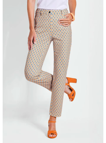 GOLDNER Elegante Hose LOUISA mit Muster in bunt / gemustert