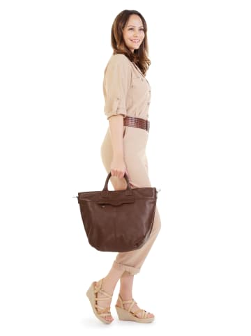 Samantha Look Handtasche echt Leder in braun