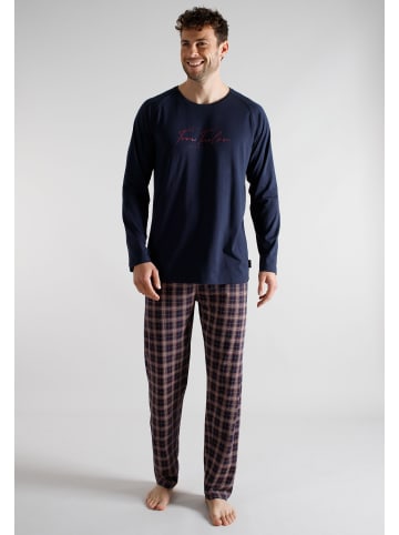 Tom Tailor Pyjama Toledo in blau-dunkel-Karo