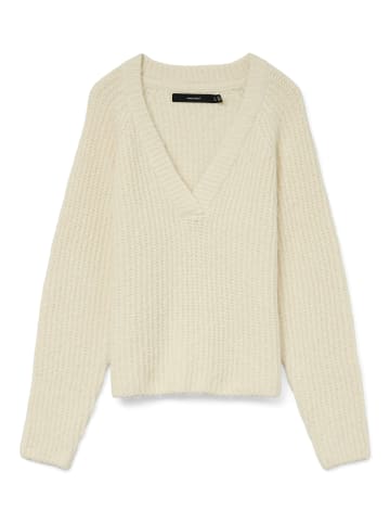 Vero Moda RIB LS V-NECK PULLOVER in Birch