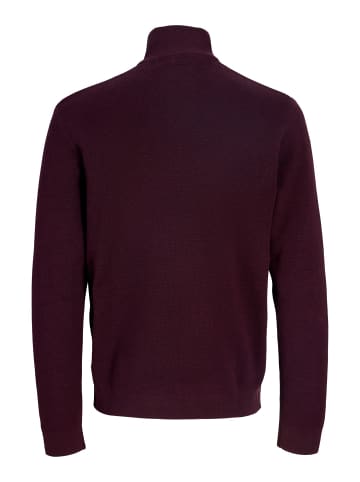 Jack & Jones Strickjacke mit Viertelreißverschluss in Bitter Chocolate 1
