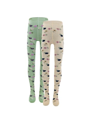 ewers 2er-Set Strumpfhose 2er Pack Blümchen in bunt