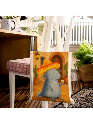 Mr. & Mrs. Panda Tasche Axolotl Tequila Design ohne Spruch in Weiß