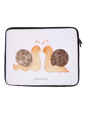 Mr. & Mrs. Panda Notebook Tasche Schnecken Liebe ohne Spruch in Weiß