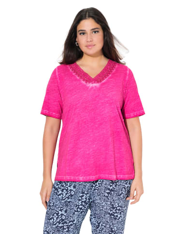 Ulla Popken Shirt in kräftiges pink