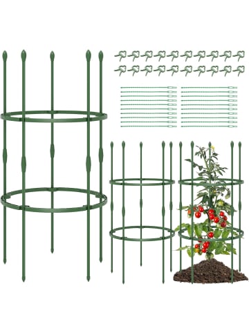 COSTWAY Tomaten Rankhilfe 3er Set 102cm in Grün