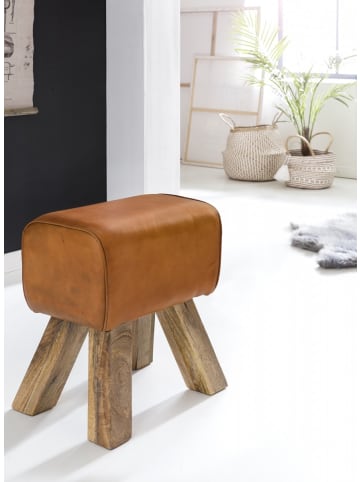 FineBuy Hocker und Sitzsäcke in Braun / Mango / 40x30x47