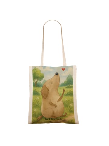 Mr. & Mrs. Panda Uni Tasche Hund Liebe Design ohne Spruch in Weiß