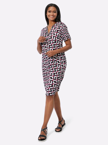 WITT WEIDEN Druck-Kleid in schwarz-rot-bedruckt