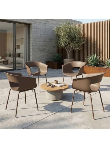 Outsunny Gartenstühle in Kaffee 61L x 51B x 74H cm