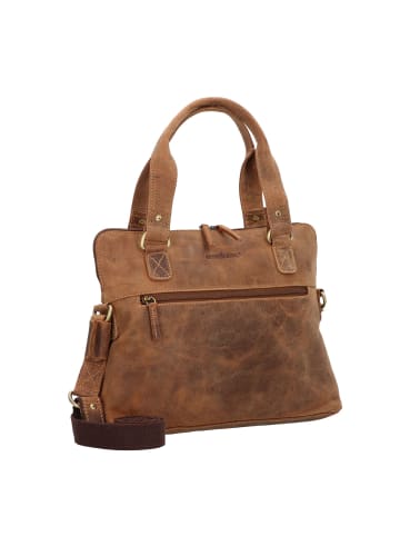 Greenburry Vintage Aktentasche Leder 37 cm Laptopfach braun