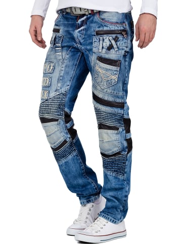 Cipo & Baxx Herren Slim Fit Jeans Stonewashed in Blue