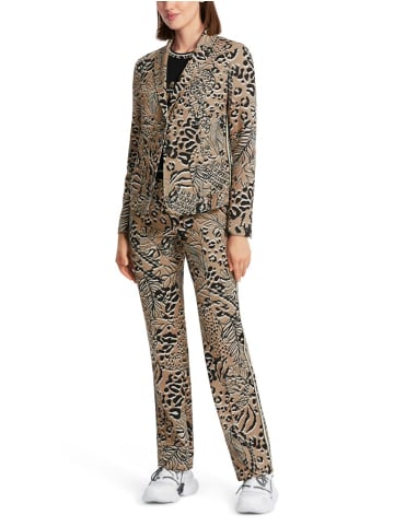 MARC CAIN Jerseyblazer mit floralem Print in Braun