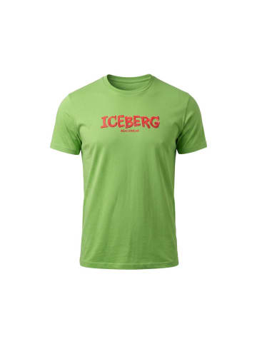 Iceberg Schwarz Grün Baumwolle Herren T-Shirt
