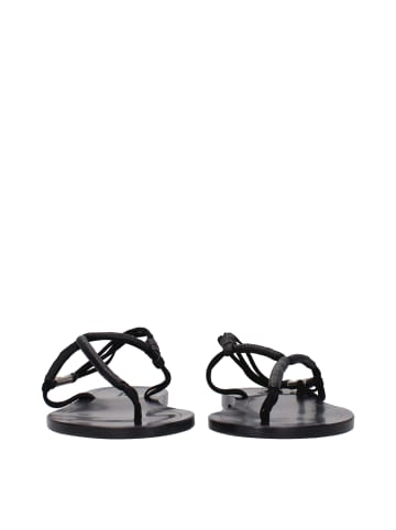Isabel Marant Schwarz Leder Flip-Flop Sandalen