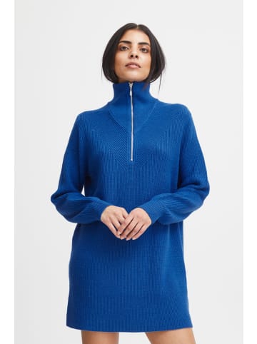 b.young Strickpullover BYMILO HAFLZIP TUNIC - 20813523 in blau