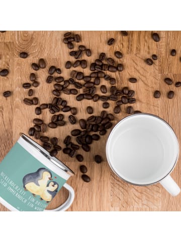 Mr. & Mrs. Panda Camping Emaille Tasse 12. Hochzeitstag Nickelho... in Meeresbrise