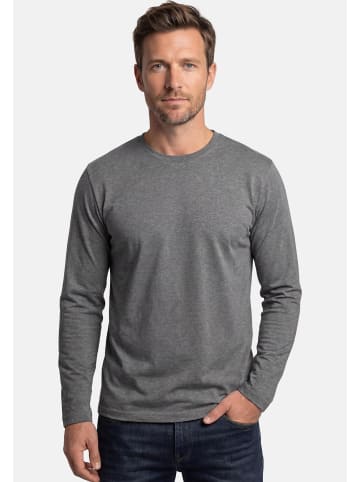 Ragman Langarmshirt Basic in Dunkelgrau / dunkelblau