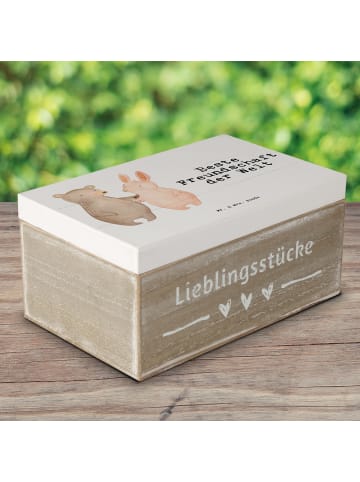 Mr. & Mrs. Panda Holzbox mit Deckel Hase Beste Freundschaft der ... in Weiß