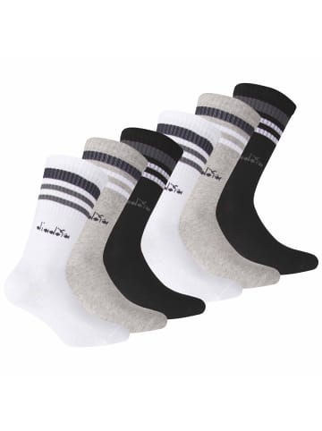 Diadora Socken 6er Pack in Schwarz/Grau/Weiß