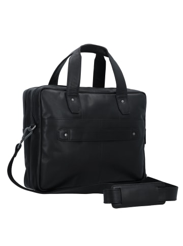 Greenburry Fiorentina Aktentasche Leder 37 cm Laptopfach in black
