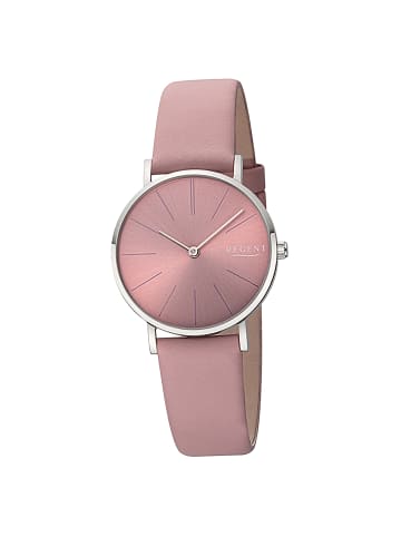 Regent Armbanduhr-Analog rosa mittel (ca. 32mm) Regent Lederarmband