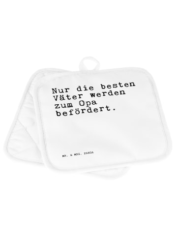 Mr. & Mrs. Panda Topfhalter Nur die besten Väter... mit Spruch in Weiß
