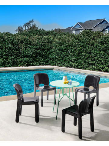 Beliani 4er-Set Esszimmerstuhl BETIM in Schwarz