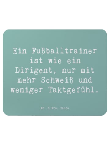Mr. & Mrs. Panda Mauspad Spruch Fußballtrainer Dirigent mit Spruch in Meeresbrise