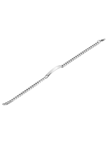 Adeliás Unisex Armband – Panzerarmband aus Edelstahl 22,5 cm in silber