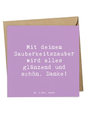 Mr. & Mrs. Panda Deluxe Karte Spruch Reinigungskraft Zauber mit ... in Lavendeltraum