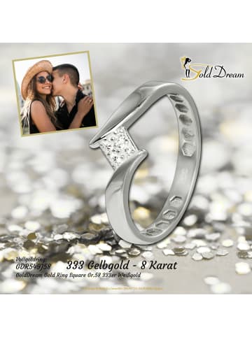 GoldDream 333 Gelbgold - 8 Karat Damen Ringe Square Fingerring  58 (18,5)
