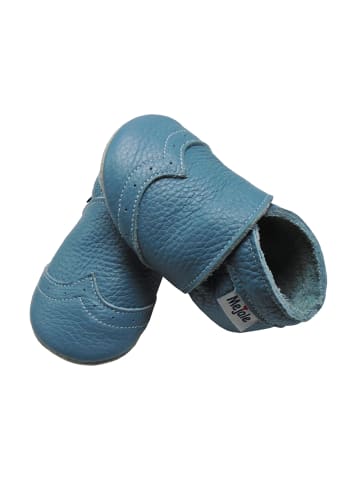 Mejale Baby Krabbelschuhe aus Leder, weiche Lauflernschuhe mit rutschfester Sohle 