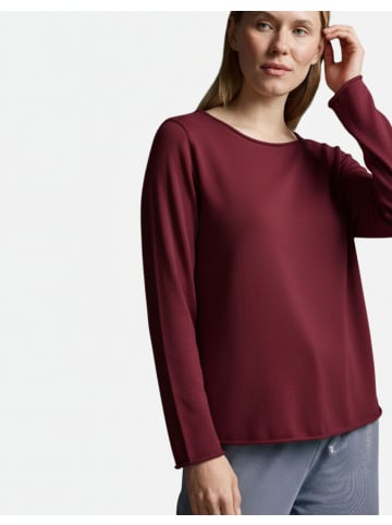 Cotton Candy Langarmshirt in burgundy melange
