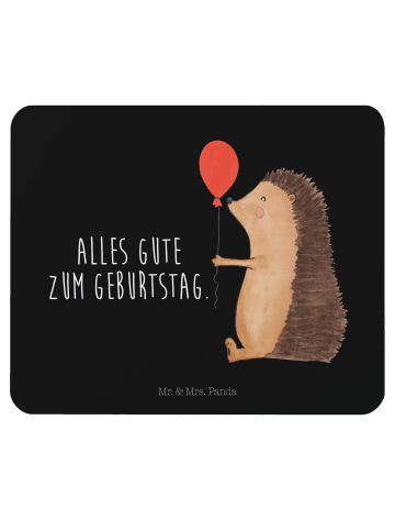 Mr. & Mrs. Panda Mousepad Igel Luftballon mit Spruch in Schwarz
