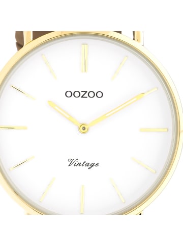 Oozoo Armbanduhr Oozoo Vintage Series braun groß (ca. 40mm)