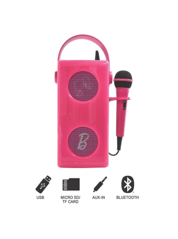 Lexibook Barbie Leuchtender Bluetooth®-Lautsprecher mit Mikrofon