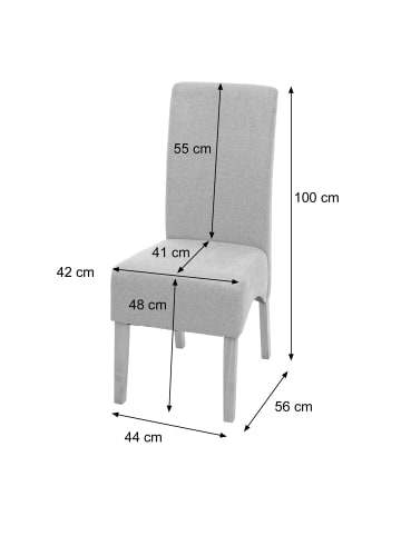 MCW 2x Esszimmerstuhl Crotone, Hellgrau, helle Beine