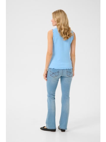 Cream Jerseytop CRRibba Slim fit in Placid Blue