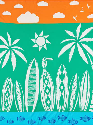 OrganicEra OrganicEra Bio-Trikotstrick-Babydecke, Strand (80 x 90 cm) in Green