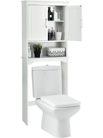 COSTWAY Badezimmerschrank Hochschrank 168cm in Weiß