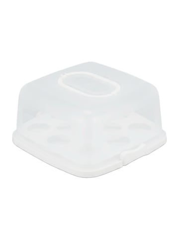 relaxdays Kuchenbox in Weiß - (B)34x (H)16 x (T)32,5 cm