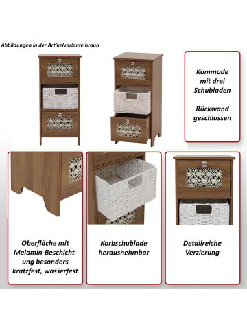 MCW Kommode O75, Natur-weiß