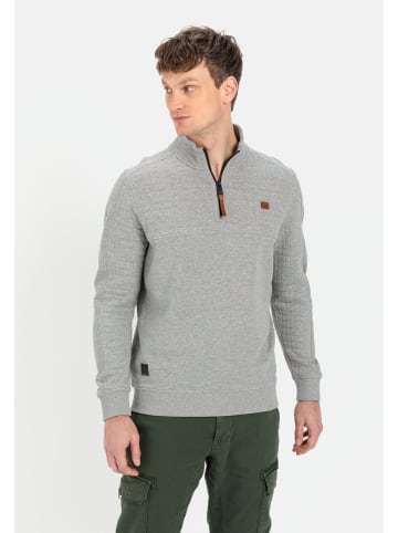 Camel Active Sweatshirt mit Troyer-Kragen in Grau