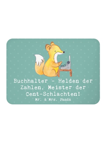 Mr. & Mrs. Panda Magnet Buchhalter Helden mit Spruch in Meeresbrise
